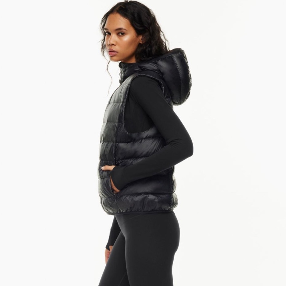 The little puffer hooded puffer vest aritzia